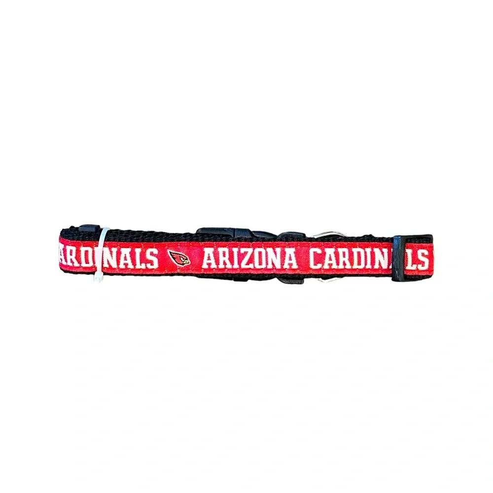 NEW Arizona Cardinals NFL Football Woven Adjustable Pet Collar Small 8”-12” Dog